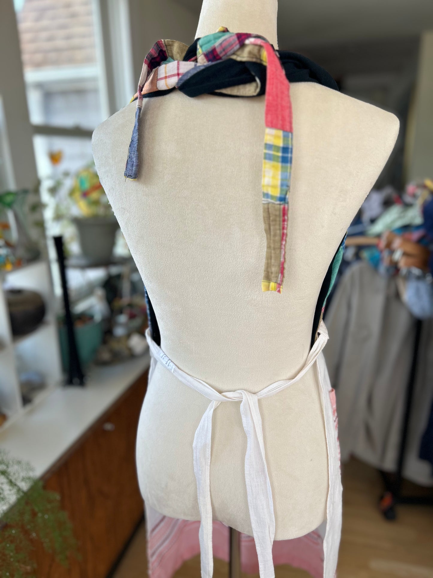 Patchwork halter apron Ron top Women Large