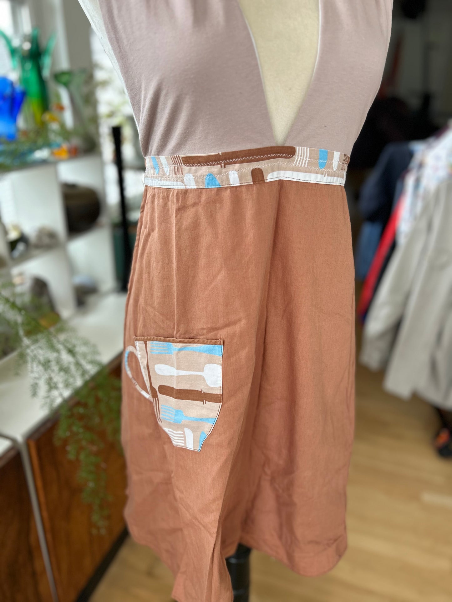 Double Sided! Ladies medium halter apron top