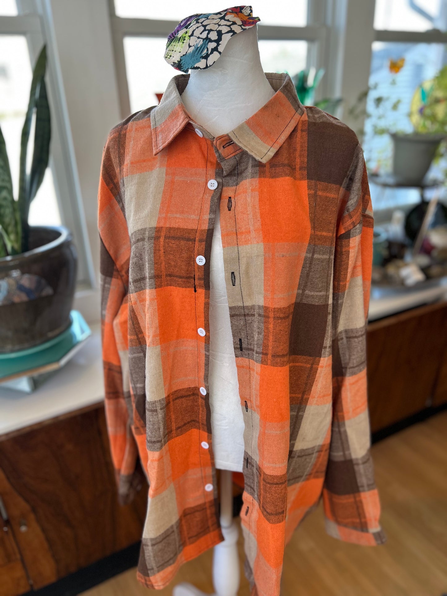 Super soft Peace Flannel shirt-Uni 2X