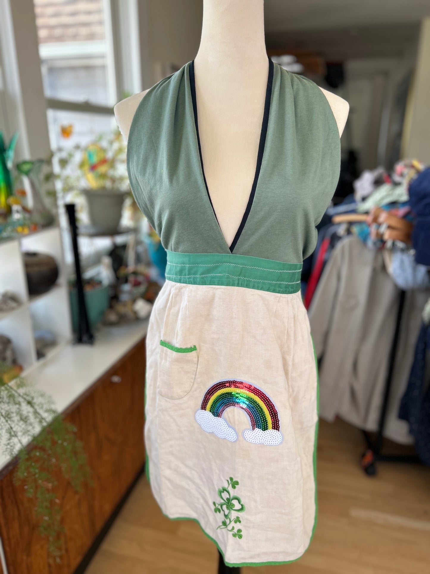 Rainbow Delight M/S Women’s Halter Apron Top