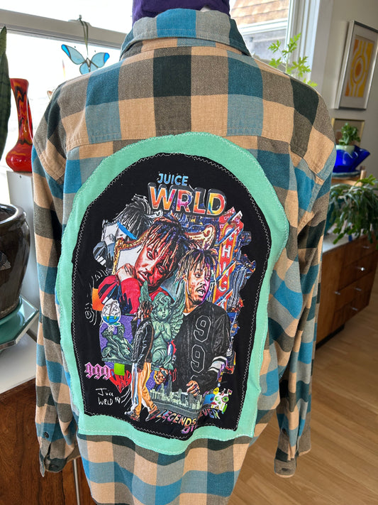 Men's Flannel Shirt Lrg- Juice WRLD