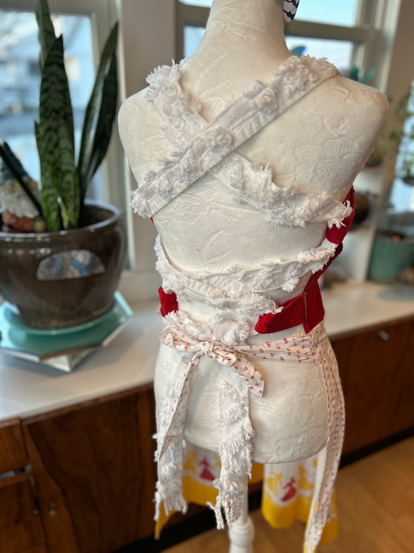 Hippy Apron Tieback shirt-Women Small