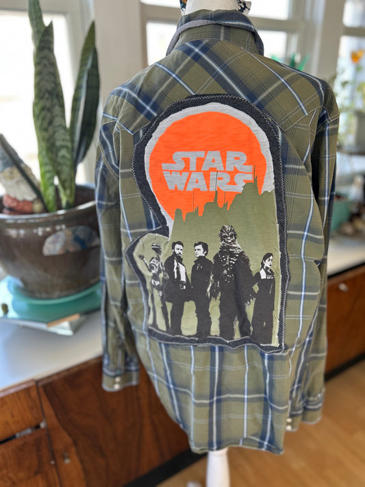 Star Wars snappy light cotton flannel Shirt Uni M/L