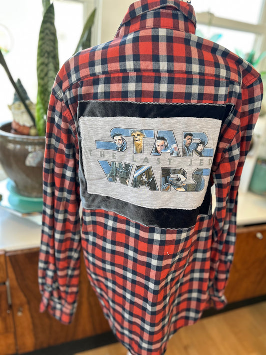 Star Wars Flannel Shirt-Mens L