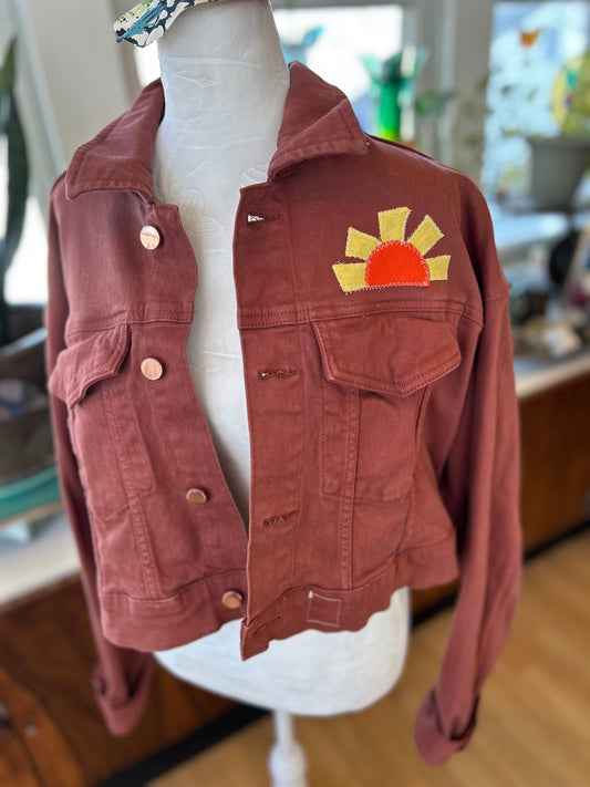 Sunshine Burnt Umber Denim Jacket-Women L